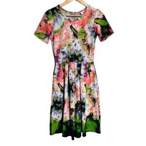 LuLaroe Amelia Watercolor Dress Size Small